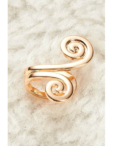 Cercel ear cuff, spirala dubla plata