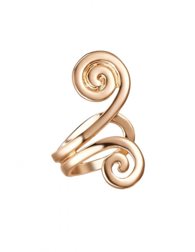 Cercel ear cuff, spirala dubla plata