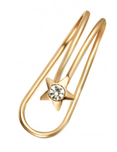 Cercel ear cuff, model cu steluta si cristal, foarte mic si delicat