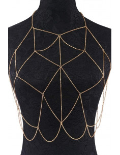Lant elegant pentru piept, plasa din lantisor subtire 2