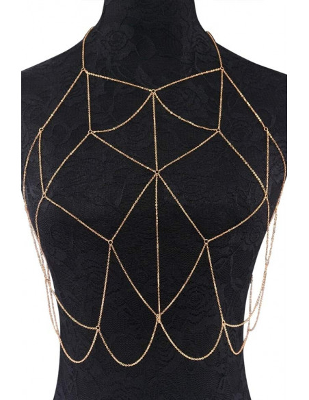 Lant elegant pentru piept, plasa din lantisor subtire