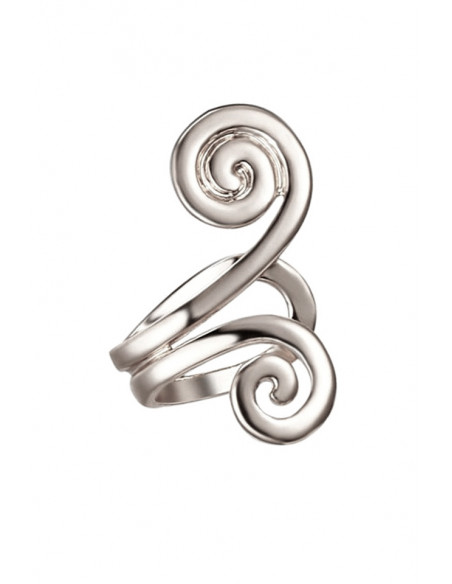 Cercel ear cuff, spirala dubla plata