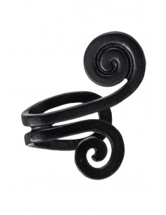 Cercel ear cuff, spirala dubla plata 2