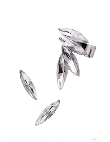 Set cercei tip ear cuff, model Crystal stud cu 6 cristale