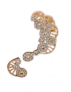 Set cercel ear cuff si cercel, cercuri cu cristale si raze