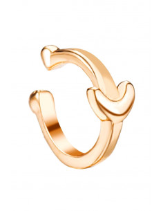 Cercel ear cuff minimal, veriga ingusta cu semiluna 2