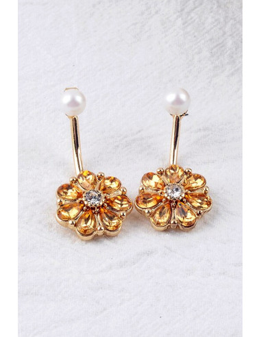 Cercei vintage eleganti, Dear Daisy, cristale fatetate picatura