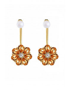 Cercei vintage eleganti, Dear Daisy, cristale fatetate picatura