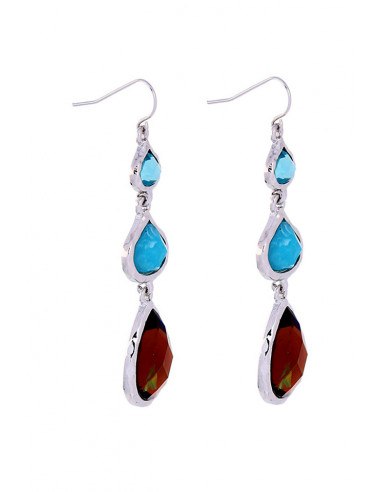 Cercei boho eleganti, Fairy Drops, cristale mari fatetate