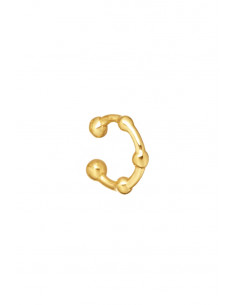 Cercel ear cuff minimal, veriguta cu bilute