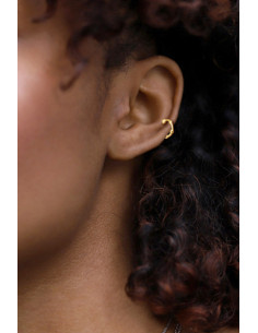 Cercel ear cuff minimal, veriguta cu bilute 2