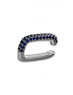 Cercel ear cuff elegant, dreptunghi masiv, decorat cu cristale 2