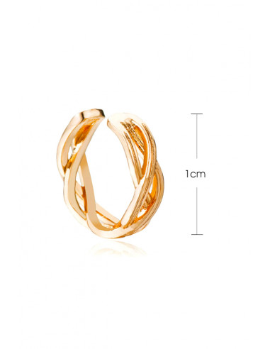 Cercel ear cuff minimal, inel ingust impletit