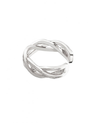 Cercel ear cuff minimal, inel ingust impletit