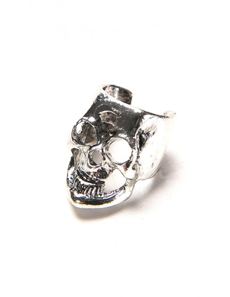 Cercei ear cuff punk, model craniu