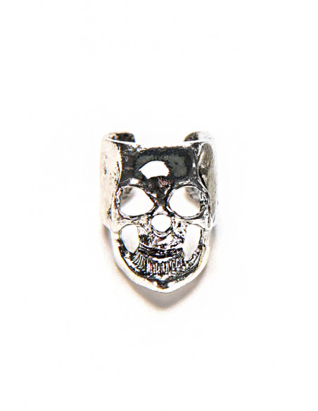 Cercei ear cuff punk, model craniu