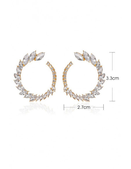 Cercei luxury Unending Sparkle, rotunzi, cu cristale fatetate ascutite