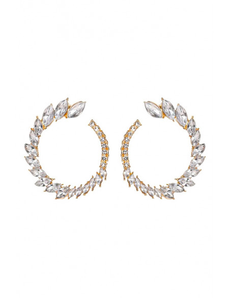 Cercei luxury Unending Sparkle, rotunzi, cu cristale fatetate ascutite