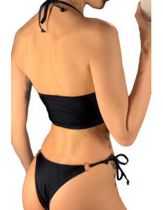 Costum de baie doua piese, sutien incretit cu snur si slip ajustabil 2