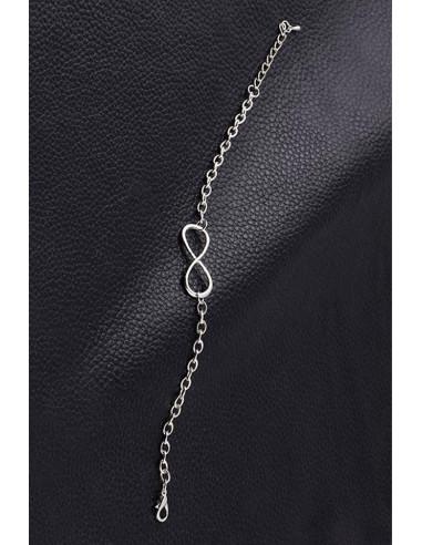 Bratara minimal eleganta, lant cu zale mari si infinit