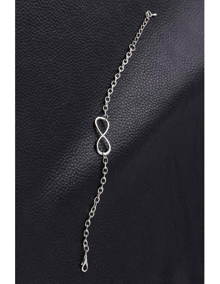 Bratara minimal eleganta, lant cu zale mari si infinit