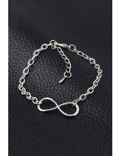 Bratara minimal eleganta, lant cu zale mari si infinit 2