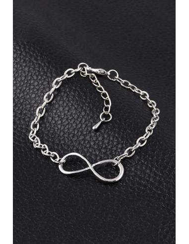 Bratara minimal eleganta, lant cu zale mari si infinit