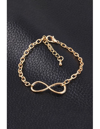 Bratara minimal eleganta, lant cu zale mari si infinit