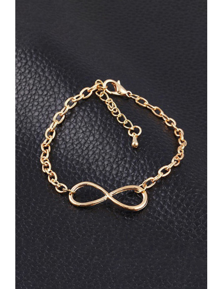 Bratara minimal eleganta, lant cu zale mari si infinit