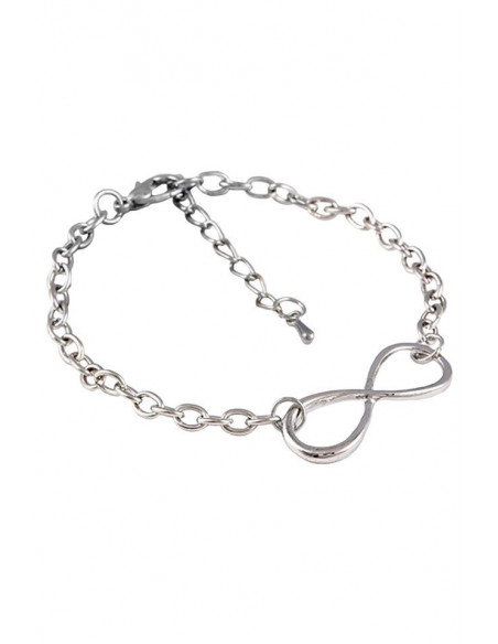 Bratara minimal eleganta, lant cu zale mari si infinit