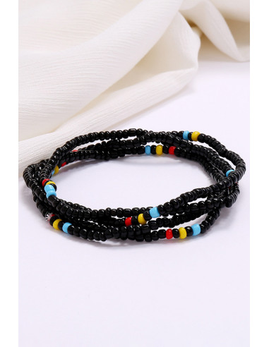 Lant de corp pentru talie, sirag elastic de margelute colorate
