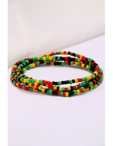Lant de corp pentru talie, sirag elastic de margelute colorate