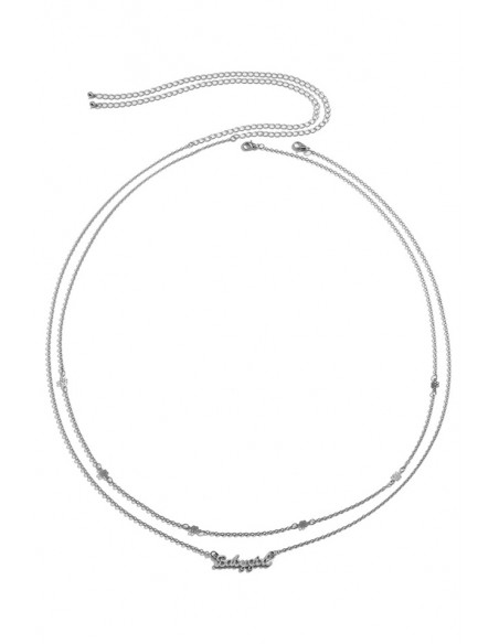 Set doua lanturi de corp pentru talie, medalion Babygirl si floricele