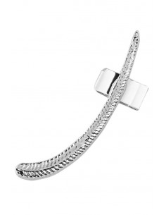Cercel ear cuff arcuit pe ureche, pana metalica ingusta si lunga 2