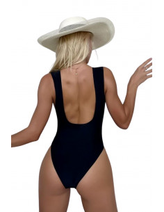 Costum de baie intreg, decolteu adanc in V si funda in talie 2