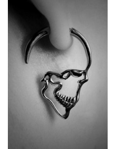 Cercei punk Spiked Skull, cranii conturate, cu tep la spate 2