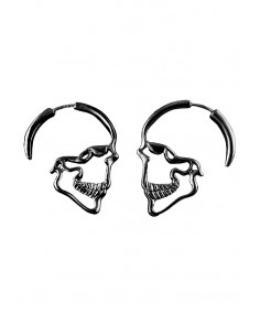 Cercei punk Spiked Skull, cranii conturate, cu tep la spate