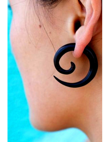 Ear expander spirala din plastic negru