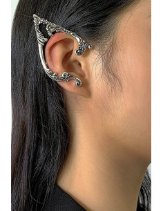 Cercel ear cuff wrap, ureche de elf, model inflorat