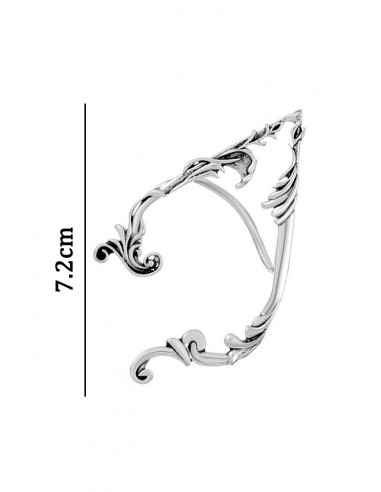 Cercel ear cuff wrap, ureche de elf, model inflorat