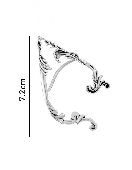 Cercel ear cuff wrap, ureche de elf, model inflorat