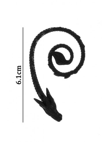 Cercel ear cuff wrap, dragon de apa, cu aripioare, incolacit pe ureche