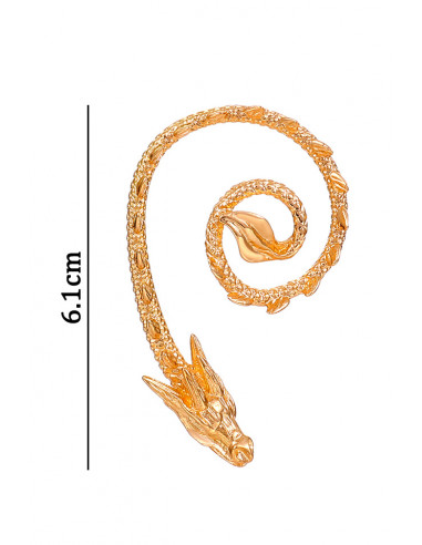 Cercel ear cuff wrap, dragon de apa, cu aripioare, incolacit pe ureche