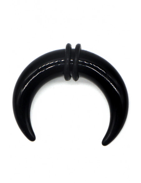 Ear expander semiluna, din plastic negru