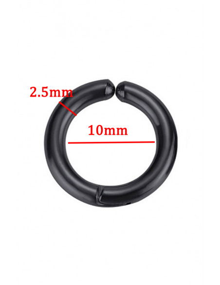 Cercel punk cu clips, veriga simpla din inox