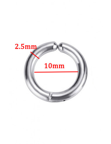 Cercel punk cu clips, veriga simpla din inox