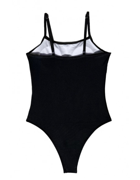 Costum de baie intreg, elegant, cu insertii semitransparente