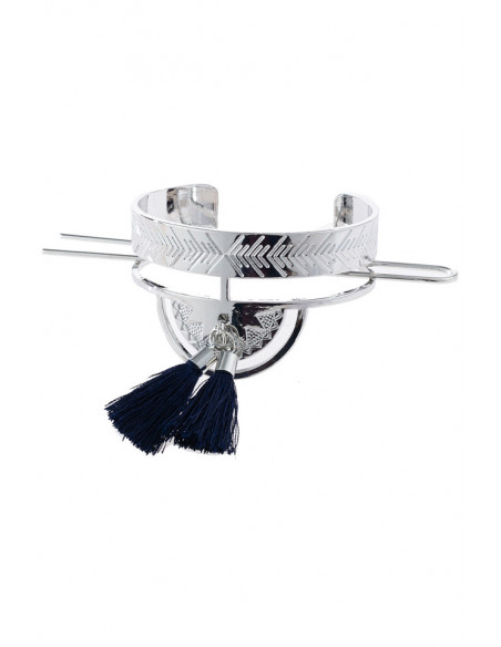 Accesoriu pentru coc, model etnic cu soare si canafi