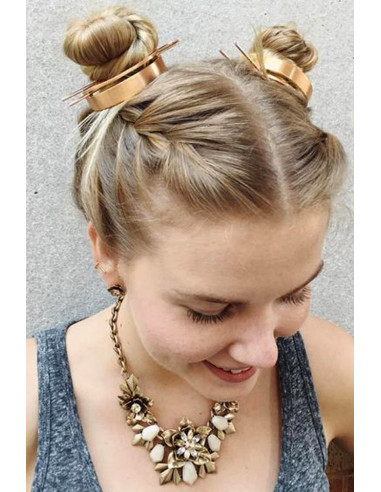 Accesoriu pentru coc, inel lat cu ac dublu