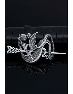 Accesoriu pentru coc, model etnic cu dragon chinezesc de apa 2